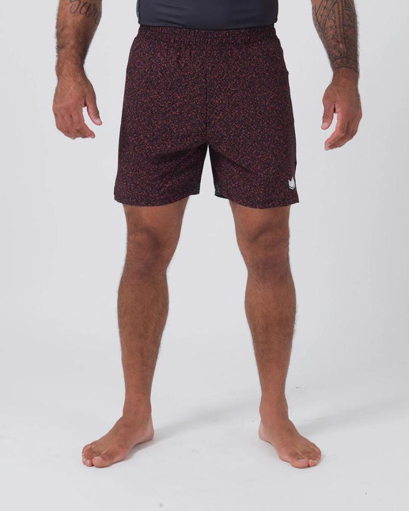 Kingz noise hybrid grappling Shorts-red